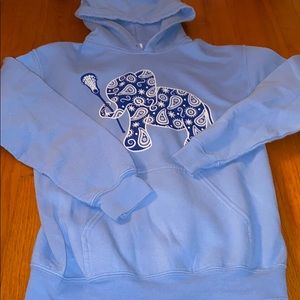 light blue lacrosse elephant sweatshirt🐘🌀